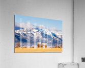 Frosty and Weathered - Barn and Thompson Peak in Lassen County California Acrylic Print