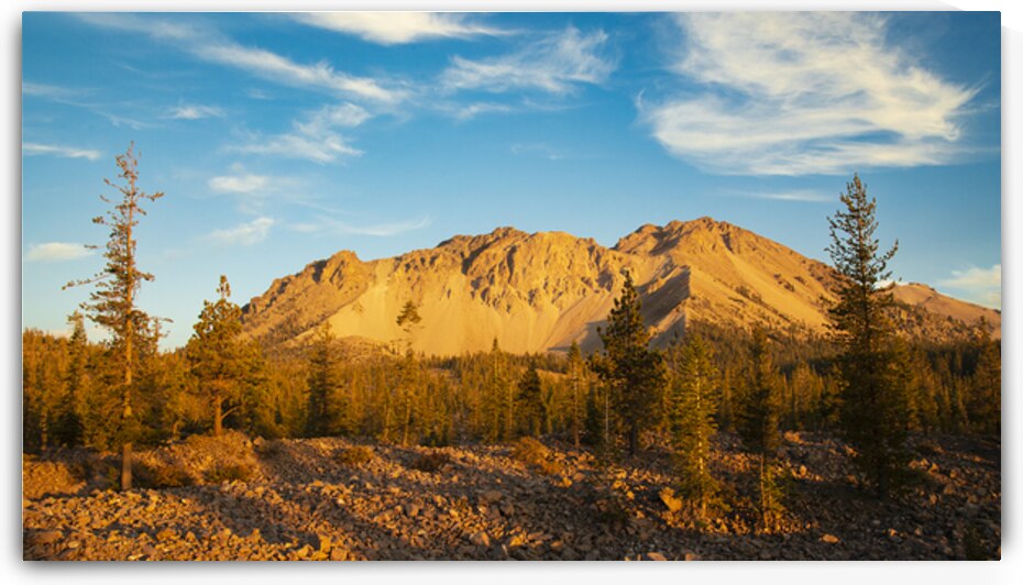Chaos Crags in Golden Light - Lassen Volcanic National Park by Mike Lee