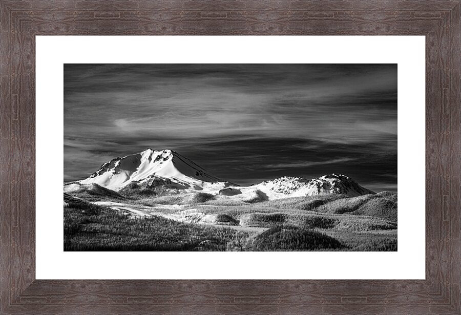 Mount Lassen and Chaos Crags in Invisible Light - Lassen Volcanic National Park Picture Frame print