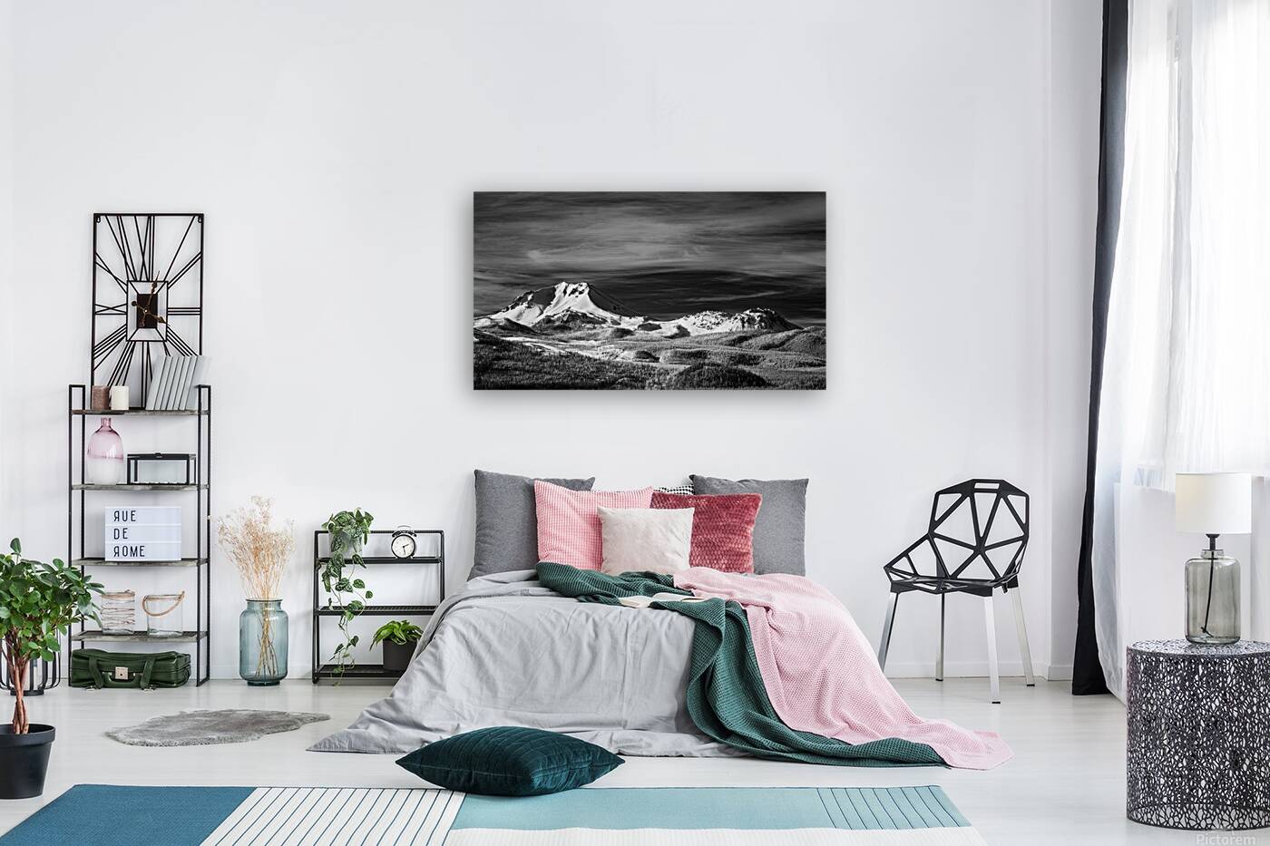 Mount Lassen and Chaos Crags in Invisible Light - Lassen Volcanic National Park Reproduction