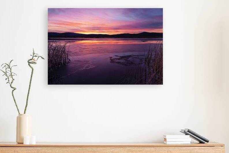 Tule Sunset - Eagle Lake near Spalding - Lassen County California by Mike Lee
