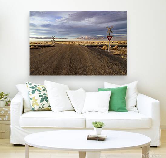 Flannigan Crossing - Railroad crossing on a beautiful spring morning in the northern Nevada desert by Mike Lee