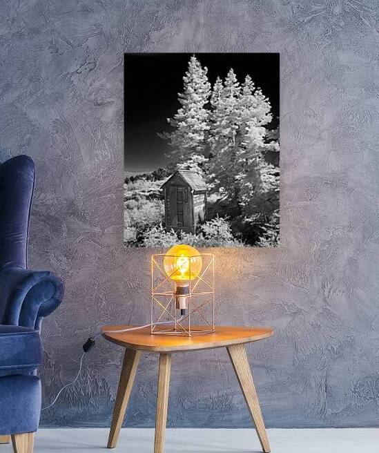 Outhouse on Mills Peak- Plumas County California - Infrared by Mike Lee