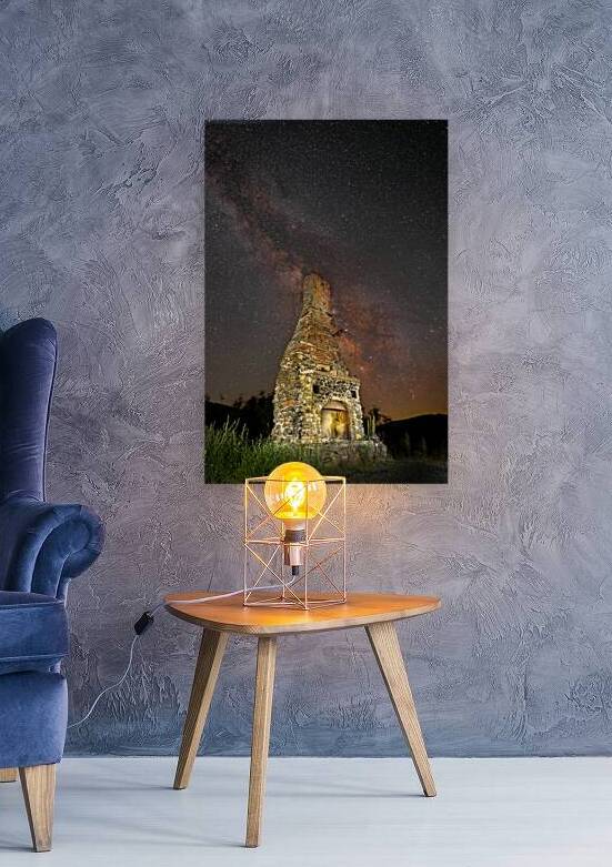Cosmic Fireplace  - Abandoned chimney on HIghway 36 near Westwood California by Mike Lee