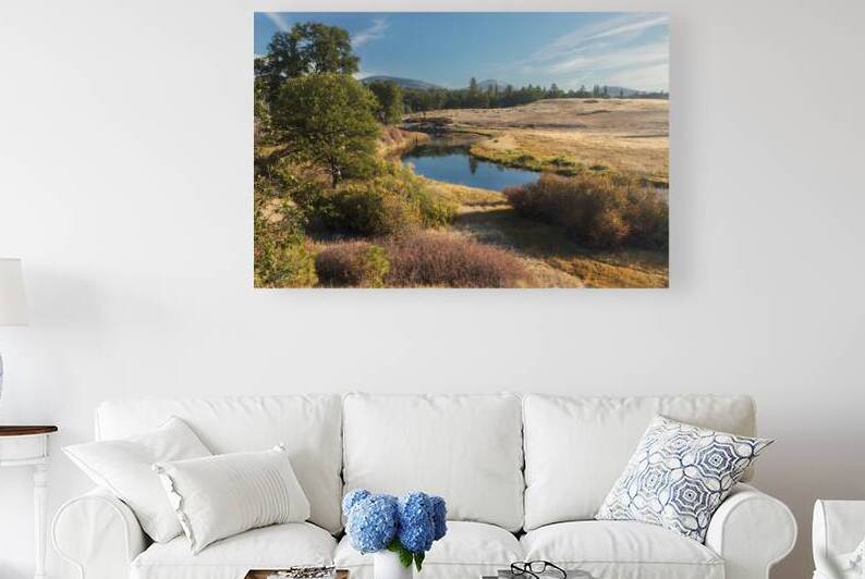 Hat Creek Autumn Vista - Tranquil Stream in Shasta County California by Mike Lee