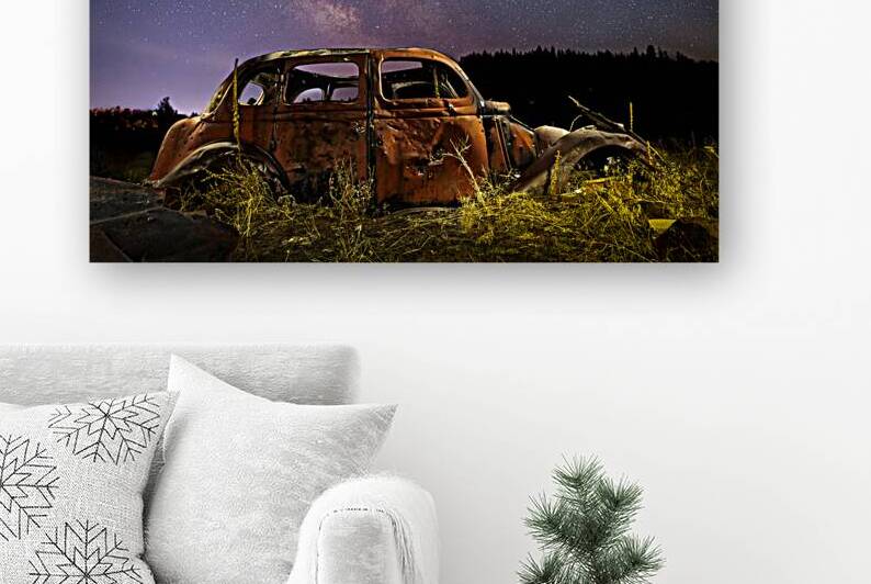 Rusting Under the Stars - Abandoned Car at Ranch Park in Lassen County California by Mike Lee