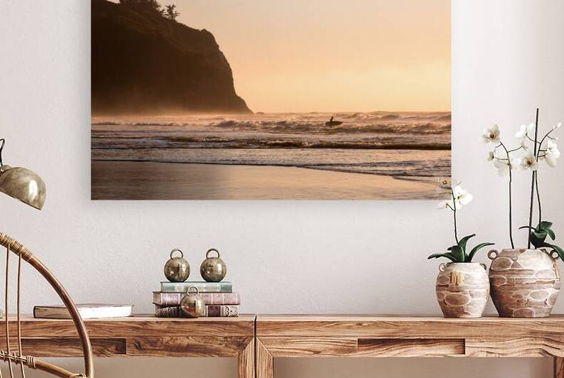 Golden Hour Surfer - Trinidad State Beach - Humboldt County California by Mike Lee