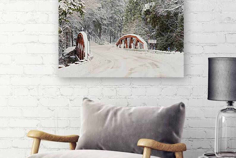 Deer Creek Bridge in Winter - Tehama County California by Mike Lee