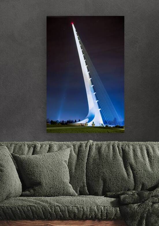 Sundial Spire at Night - Redding California USA by Mike Lee