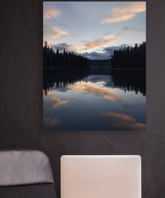 Silver Lake Sunset Symmetry - Lassen County California by Mike Lee