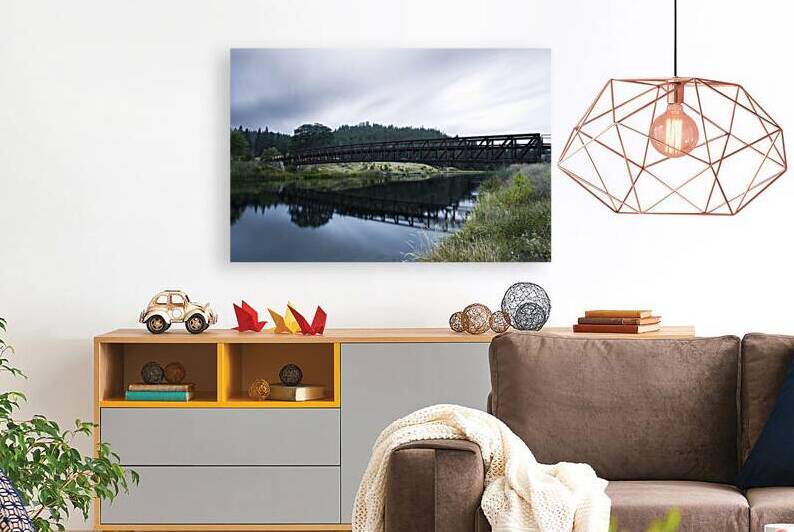 Rustic Bridge Over Hat Creek - Shasta County California - Color  by Mike Lee