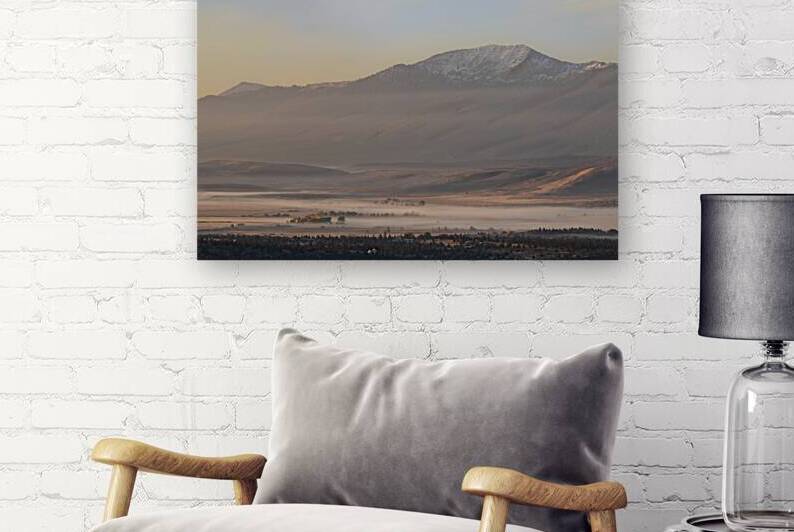 Honey Lake Valley Foggy Autumn Vista - Lassen County CA by Mike Lee