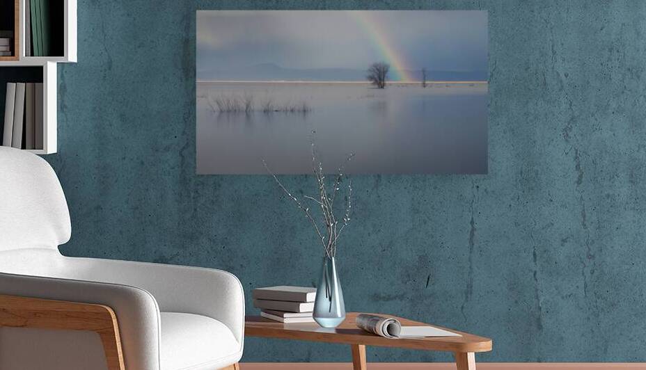 Rainbow Over Flooded Wetlands – Lower Klamath Wildlife Refuge  by Mike Lee