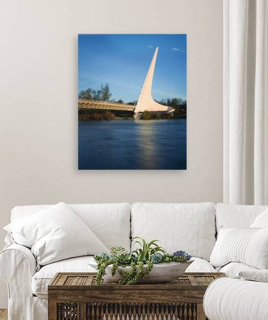 Sundial Bridge Pylon in Morning Light - Redding - Shasta County California by Mike Lee