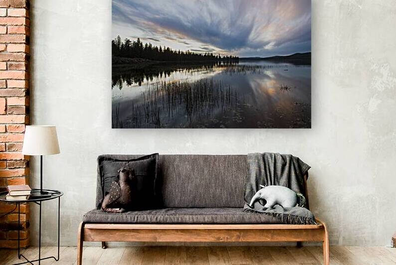 Painted Sky Reflections   McCoy Flat Reservoir   Lassen County California by Mike Lee