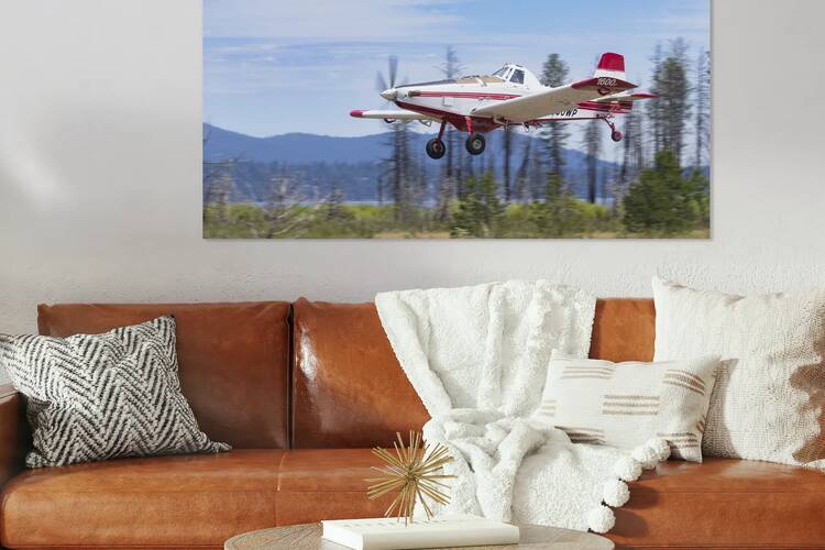 Air Tractor AT 802F Fire Boss on Final Approach at Rogers Field - Chester California by Mike Lee