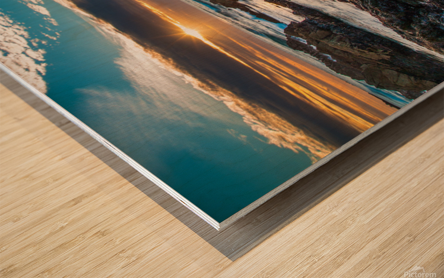 Asilomar Sunset Wood print