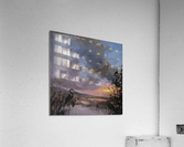 Marsh Sunset Egret Acrylic Print