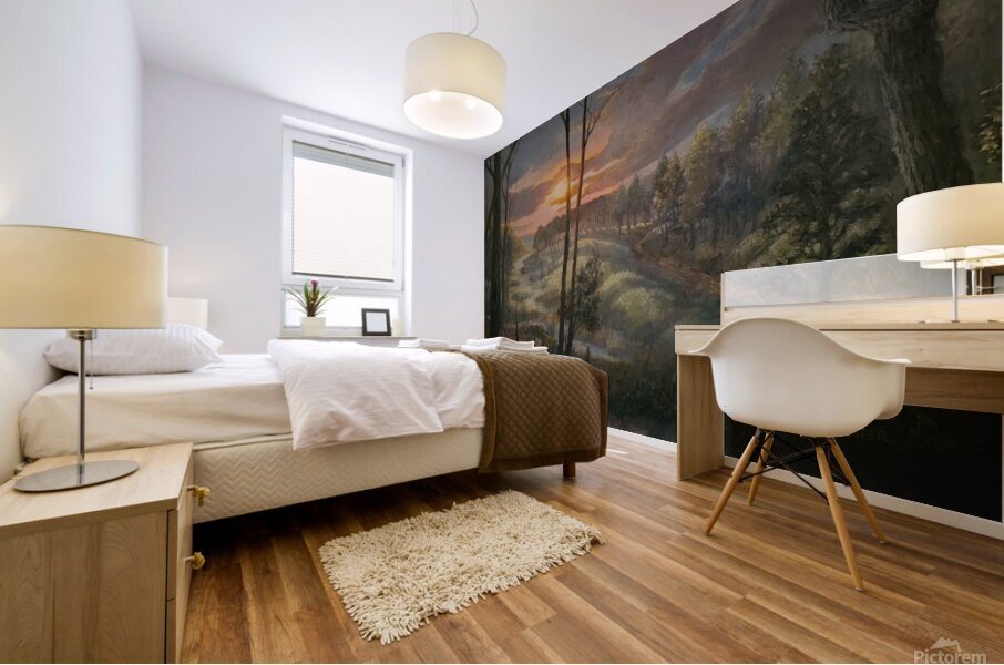 Miller Woods Sunset Mural print