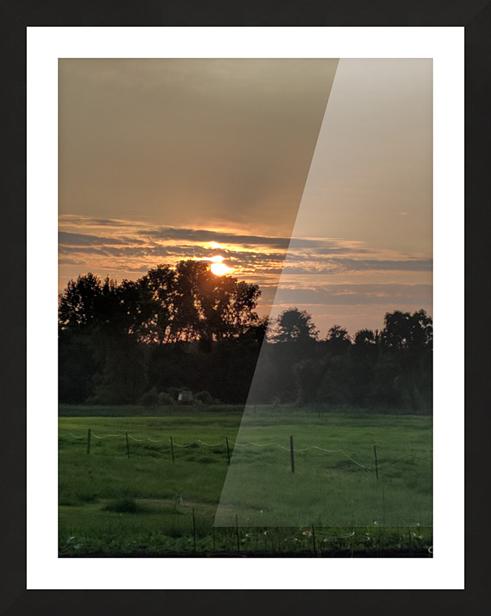  Sunset On The Farm Picture Frame print