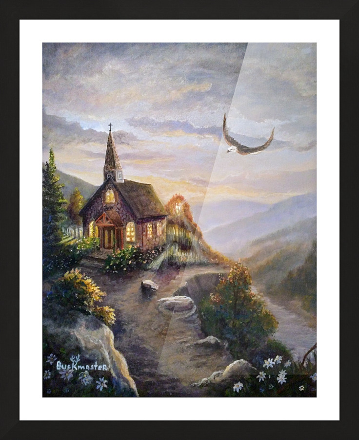 Mountain Chaple Picture Frame print