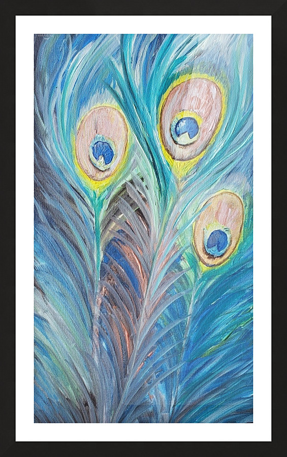 Peacock Feathers  Picture Frame print