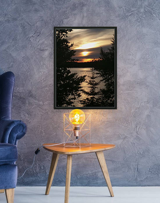 Sunset from the lake house by Lynn Buckmaster