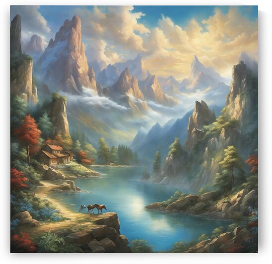  The wall mural portrays a scene of breath by youssef jrifi