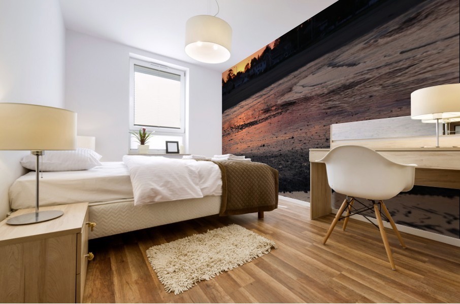Boston Beach Sunset Mural print
