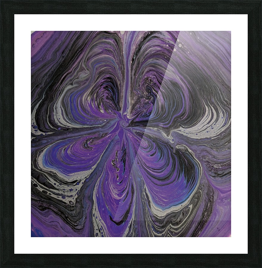 Purple swirled gateways Picture Frame print