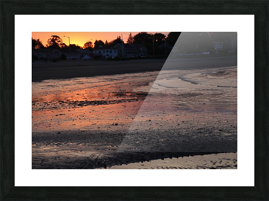 Boston Beach Sunset Picture Frame print
