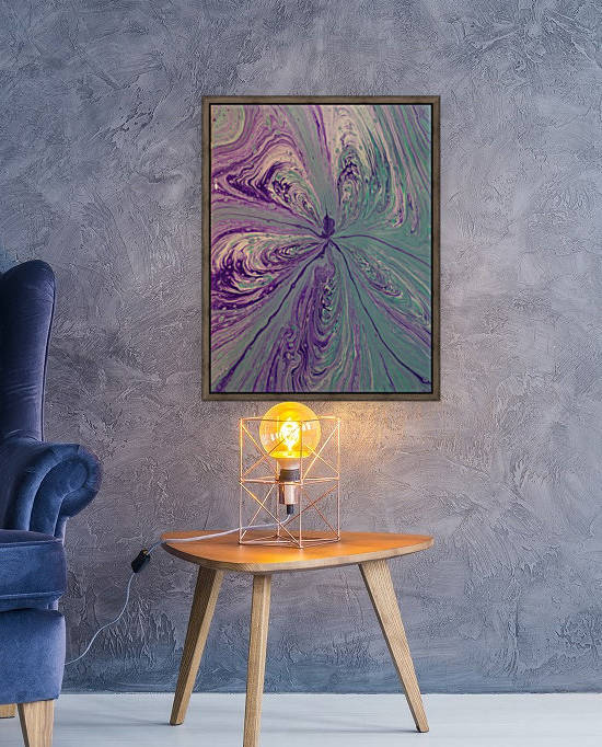 Teal  & purple swirls by Deb Striker