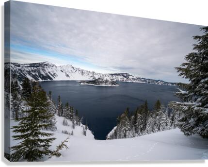Winter in Crater Lake Canvas Print