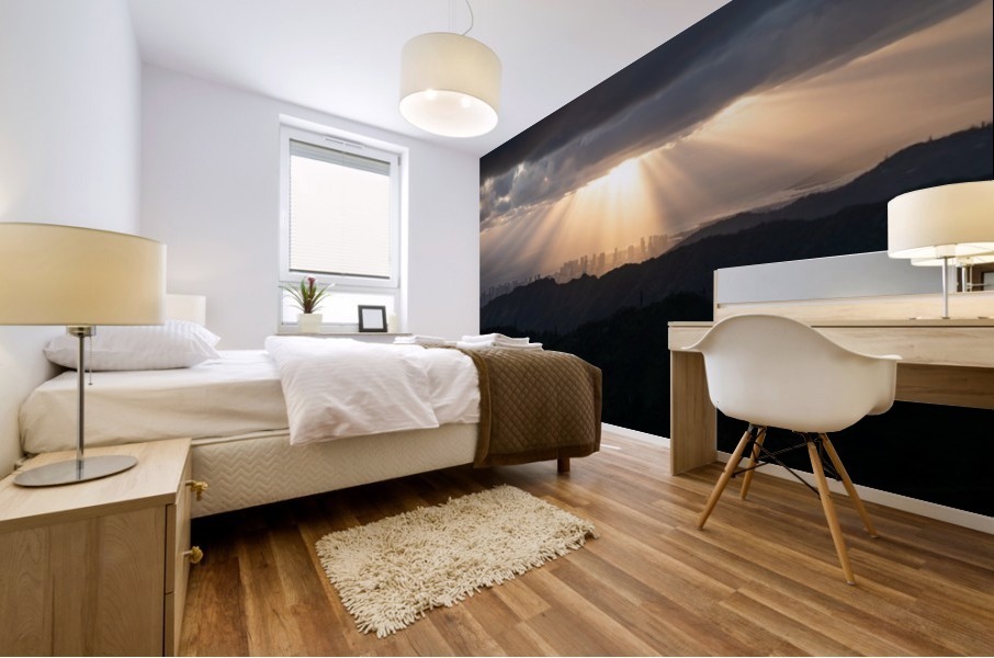 Honolulu Light Rays Mural print