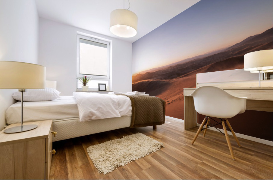 Sand Dunes Sunset Mural print