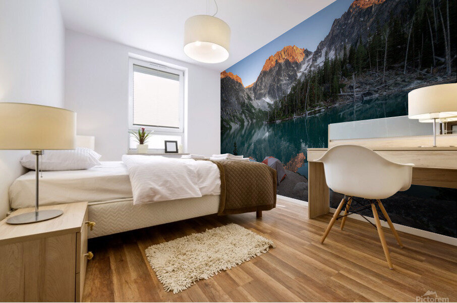 Colchuck Lake Sunset Mural print