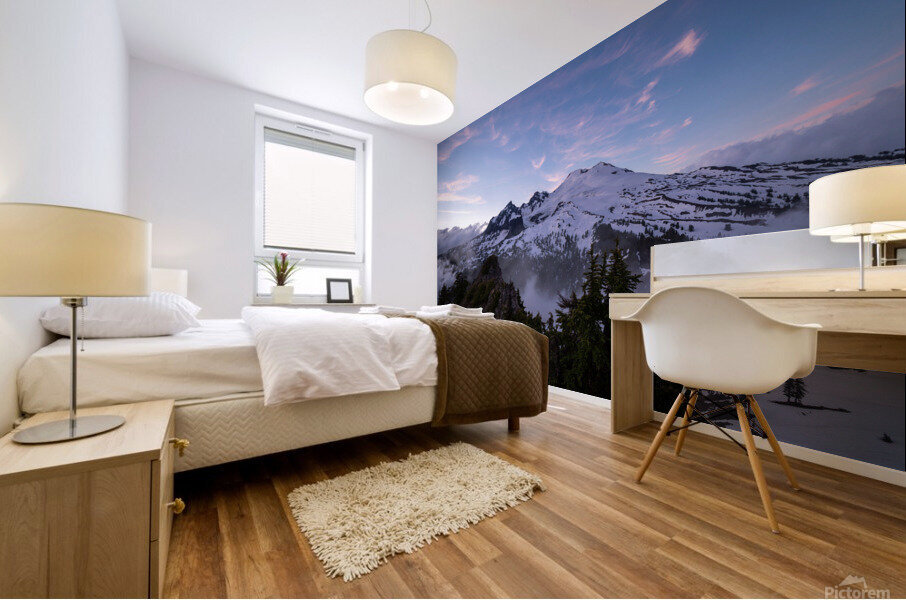 Mt. Baker Sunset Mural print
