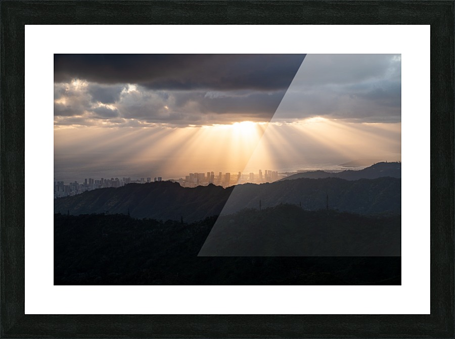 Honolulu Light Rays Picture Frame print