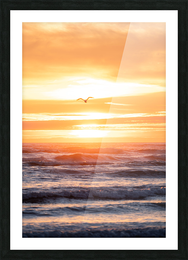 Sunset Waves Picture Frame print