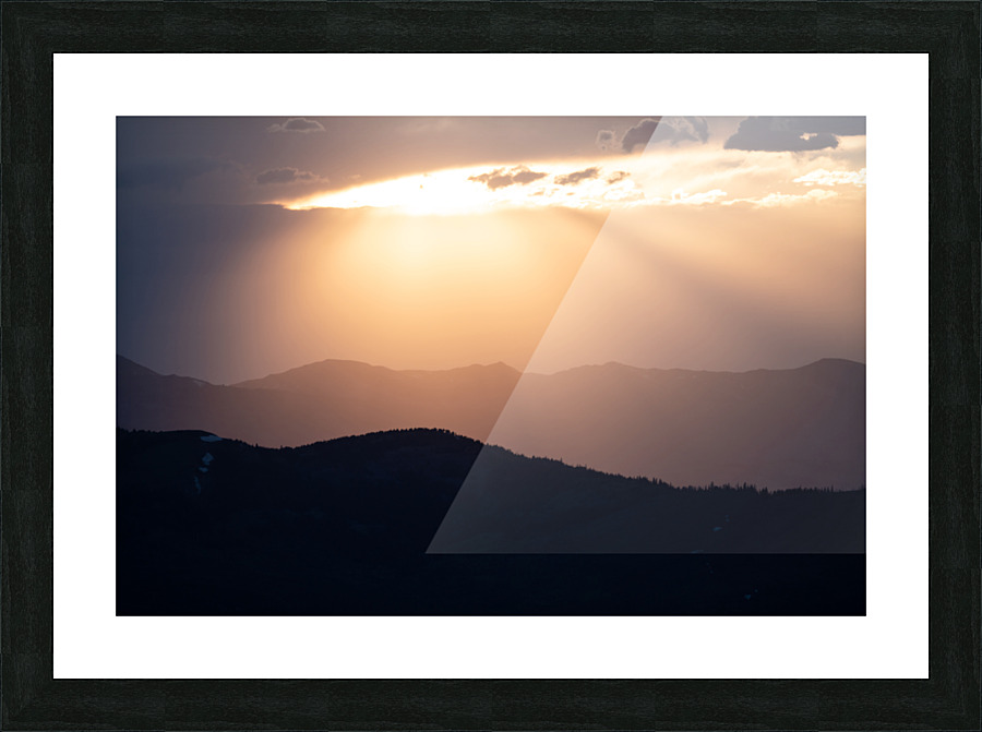 Sunset Mountain Layers Picture Frame print