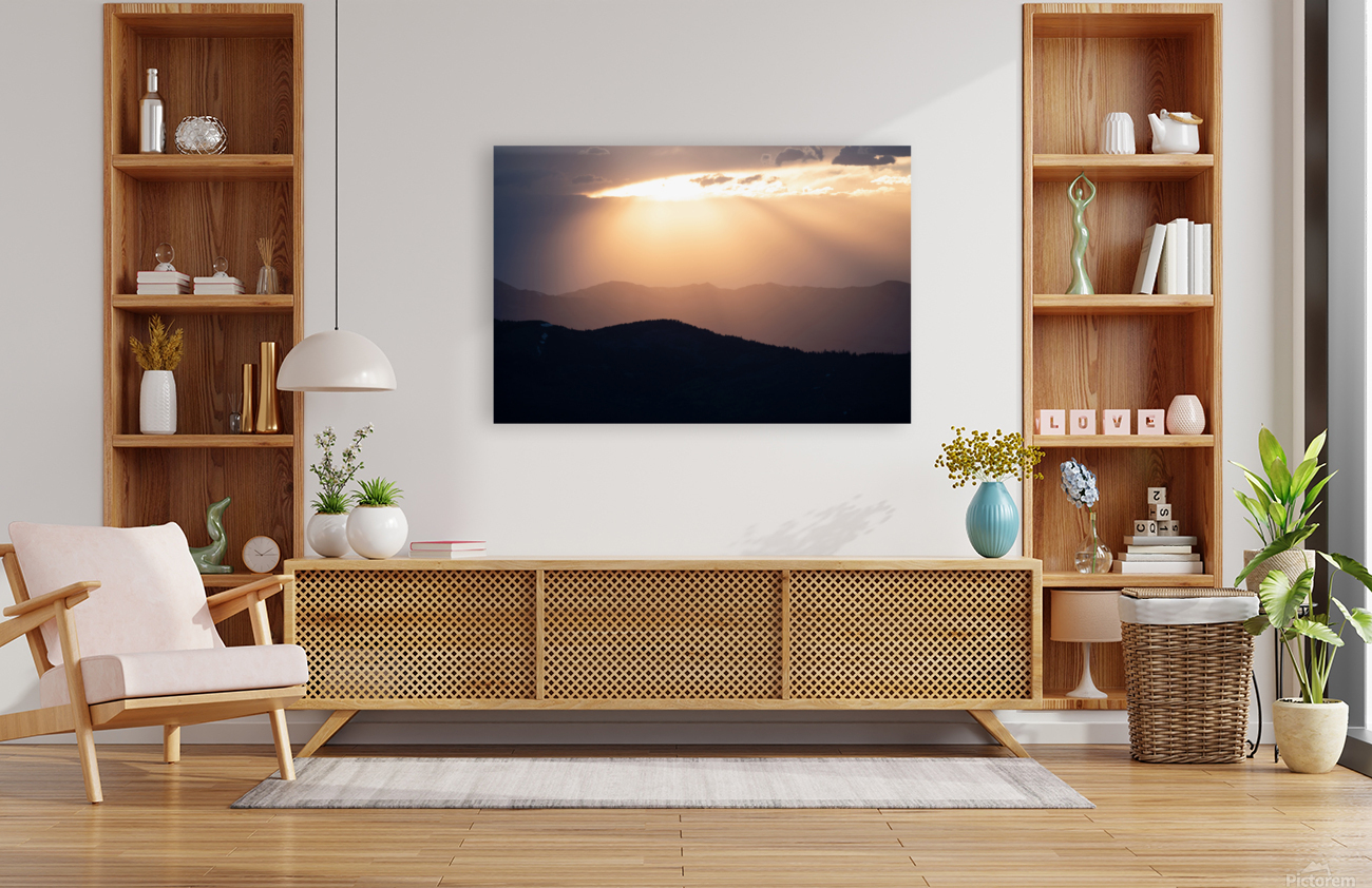 Sunset Mountain Layers Reproduction