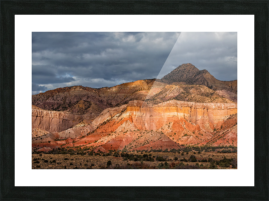 Storm above Ghost Ranch Mountain  Picture Frame print