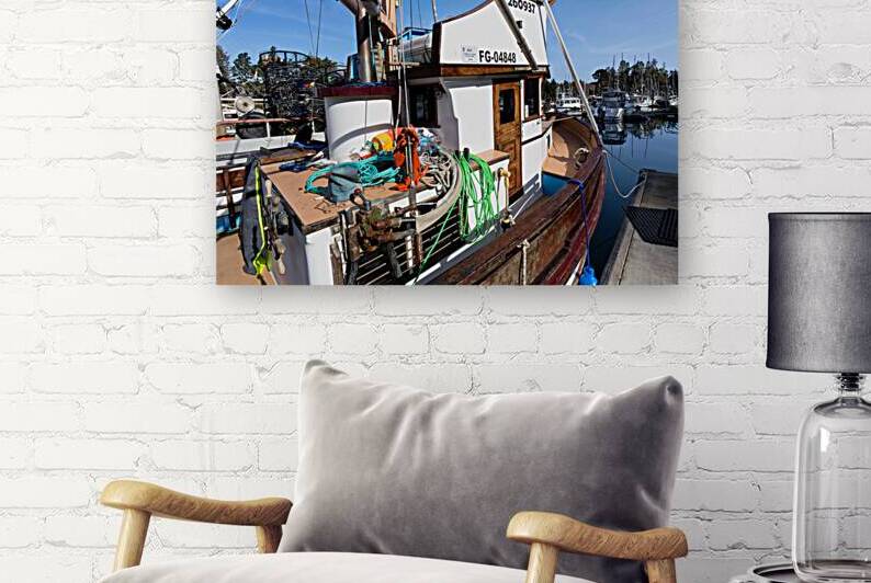Fishing Vessel TW Ancona in Noyo Harbor  by Kathleen Bishop Photography
