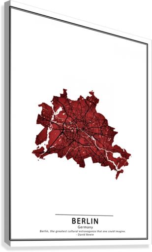 Crimson Cities *Berlin* Canvas Print