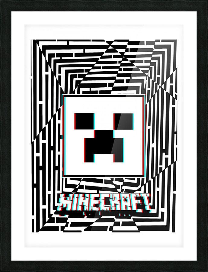 3D Maze Gaze *Minecraft* Picture Frame print