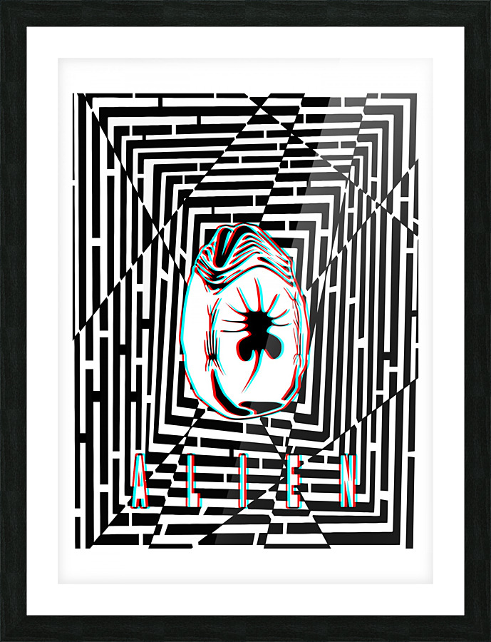 3D Maze Gaze *ALIEN* Picture Frame print