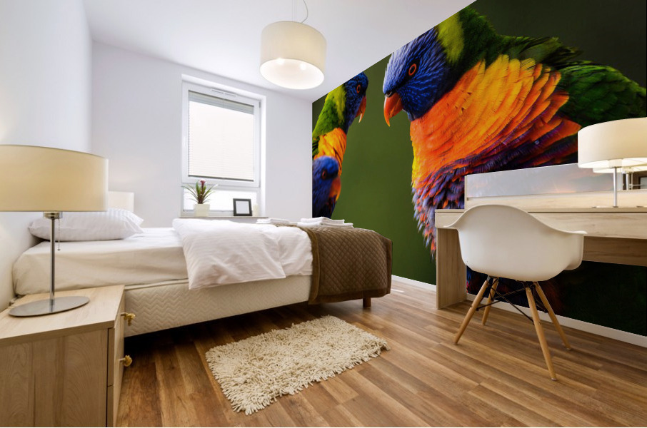 Birds are creative Mural print
