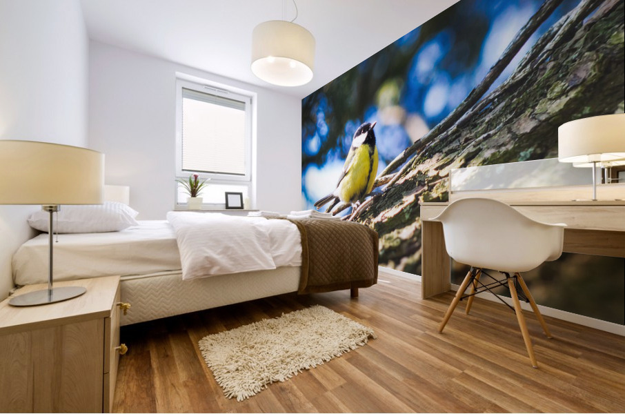 Birds create things Mural print