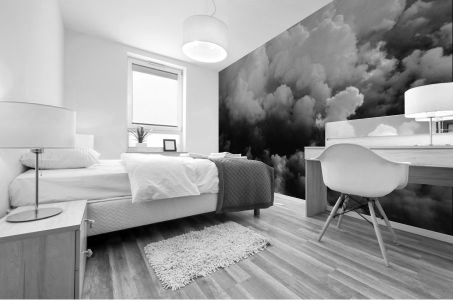 clouds remain friends Mural print