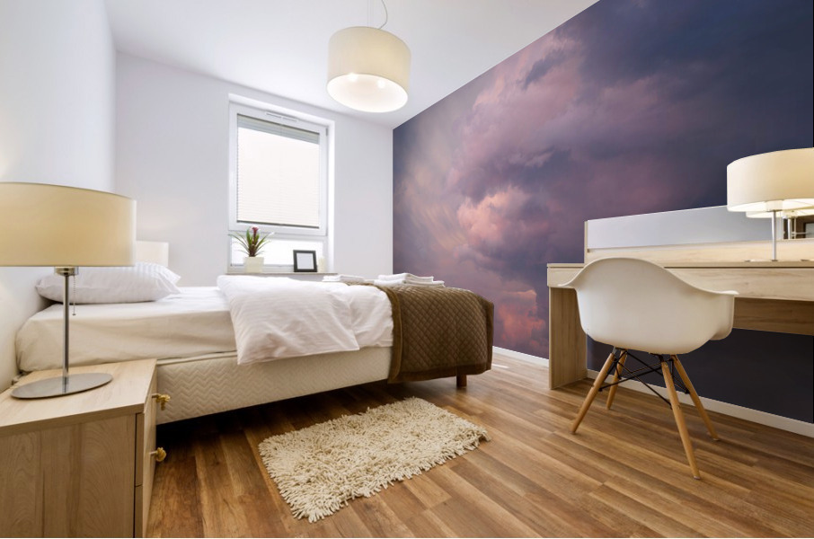clouds can be puffy Mural print